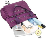 Women's Waterproof Nylon Top-handle Travel Handbag, Deep Blue