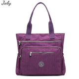 Women's Waterproof Nylon Top-handle Travel Handbag, Deep Blue