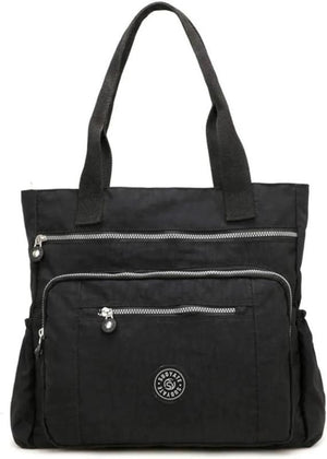 Women's Waterproof Nylon Top-handle Travel Handbag, Deep Blue