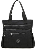 Women's Waterproof Nylon Top-handle Travel Handbag, Deep Blue