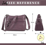 Vintage Leather Crossbody Bag Small Hobo Shoulder Bag Pockets Ladies Messenger