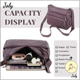 Vintage Leather Crossbody Bag Small Hobo Shoulder Bag Pockets Ladies Messenger