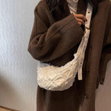 Canvas Hobos Bag Wide Shoulder Belt Handheld Shoulder Bag