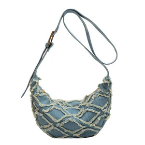 Canvas Hobos Bag Wide Shoulder Belt Handheld Shoulder Bag