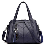 Vintage Large Capacity PU Leather Shoulder Bag for Women