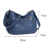 Retro Messenger Pack Shoulder Bag Ladies PU Leather Crossbody Handbag