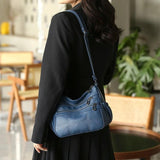 Retro Messenger Pack Shoulder Bag Ladies PU Leather Crossbody Handbag