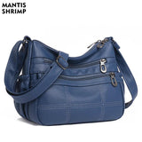 Retro Messenger Pack Shoulder Bag Ladies PU Leather Crossbody Handbag