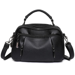 Women's Top-handle Messenger Bag PU Leather Classic Handbag