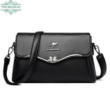 Women's PU Leather Handbag Double Shoulder Strap Single Shoulder Bag