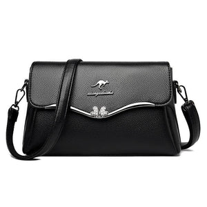 Women's PU Leather Handbag Double Shoulder Strap Single Shoulder Bag