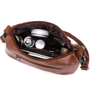 Women Pu Leather Handbags Large Messenger Bag Top-handle Totes