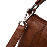 Women Pu Leather Handbags Large Messenger Bag Top-handle Totes
