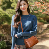Women Pu Leather Handbags Large Messenger Bag Top-handle Totes