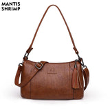Women Pu Leather Handbags Large Messenger Bag Top-handle Totes