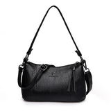 Women Pu Leather Handbags Large Messenger Bag Top-handle Totes
