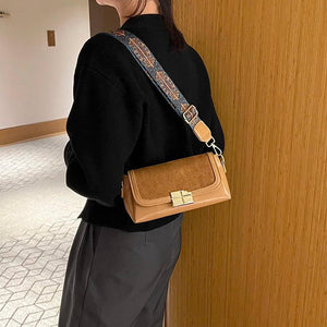 Women Suede Handbag And Purse High Coffee Shoulder Bags