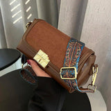 Women Suede Handbag And Purse High Coffee Shoulder Bags