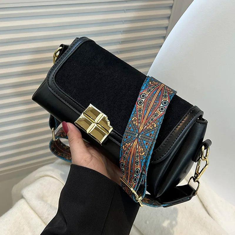 Women Suede Handbag And Purse High Coffee Shoulder Bags