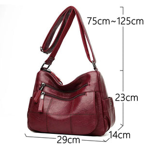 Casual Leather Handbags Shoulder Messenger Bags for Women