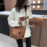 3pcs Women Bag Tassel Shoulder Crossbody PU Leather Handbag