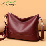 Tassel Leather Crossbody Bags for Women High Quality Ladies Handbag