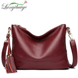 Tassel Leather Crossbody Bags for Women High Quality Ladies Handbag