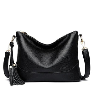 Tassel Leather Crossbody Bags for Women High Quality Ladies Handbag
