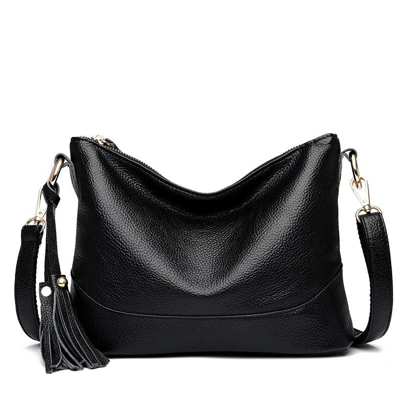 Tassel Leather Crossbody Bags for Women High Quality Ladies Handbag