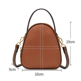 Vintage Leather Messenger Crossbody Bag Small Shoulder Purse