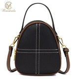 Vintage Leather Messenger Crossbody Bag Small Shoulder Purse