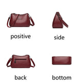 Women's Shoulder Bag Light Retro Soft Leather Messenger Bag