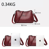 Women's Shoulder Bag Light Retro Soft Leather Messenger Bag