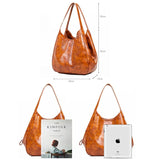 Vintage Oil Wax Women Hand Bag Designers Handbags Women Shoulder Bags