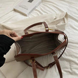 Vintage Leather Shoulder Bag Oil Wax Leather Handbag