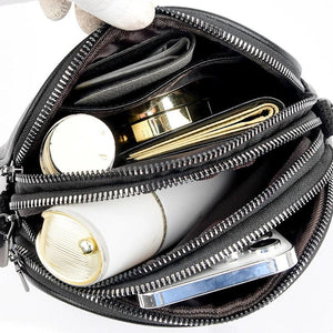 Small Solid Messenger Bags Women High Leather Messenger Bag Anti Theft Bag