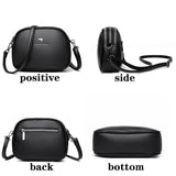Small Solid Messenger Bags Women High Leather Messenger Bag Anti Theft Bag