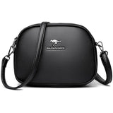 Small Solid Messenger Bags Women High Leather Messenger Bag Anti Theft Bag