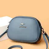 Small Solid Messenger Bags Women High Leather Messenger Bag Anti Theft Bag