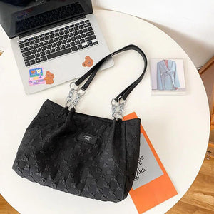 Plaid Shoulder Bags for Women Vintage Large Capacity Totes