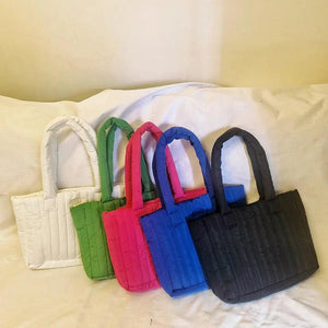 High-Quality Women Handbag Down Cotton Large Capacity Shoulder Bag