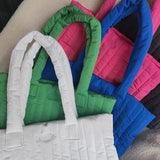 High-Quality Women Handbag Down Cotton Large Capacity Shoulder Bag