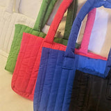 High-Quality Women Handbag Down Cotton Large Capacity Shoulder Bag