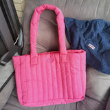 High-Quality Women Handbag Down Cotton Large Capacity Shoulder Bag