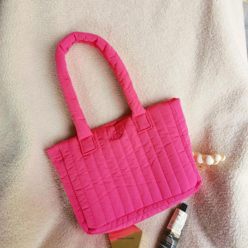 High-Quality Women Handbag Down Cotton Large Capacity Shoulder Bag