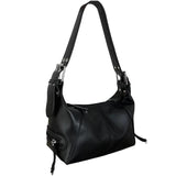 Retro Small Women Handbag Pu Leather Zipper Shoulder Bag