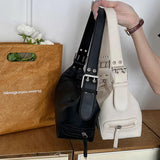 Retro Small Women Handbag Pu Leather Zipper Shoulder Bag