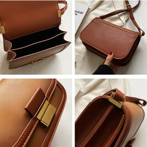 French Style Saddle Crossbody Bag for Women
