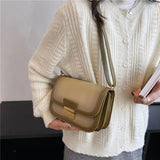 French Style Saddle Crossbody Bag for Women