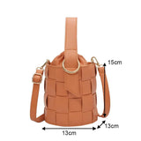 Summer Drawstring Bucket Bag PU Shoulder Totes WLHB2433